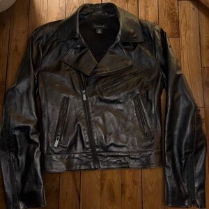 Halogen Black Leather Jacket